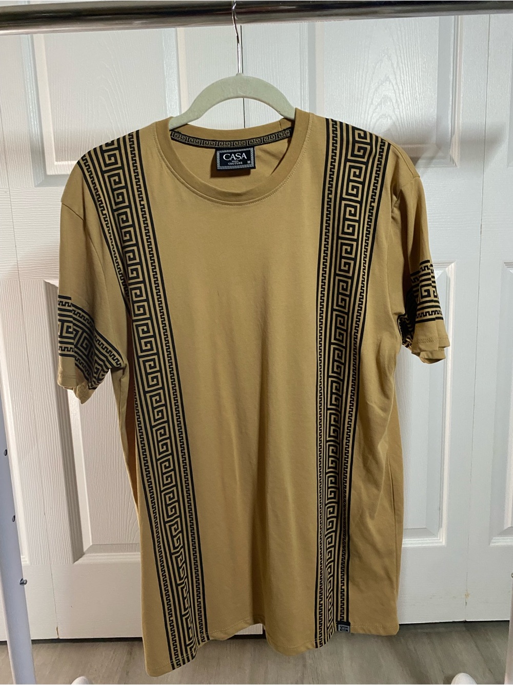 Men's Casa Moda Couture Tan Graphic Short-Sleeve T-Shirt